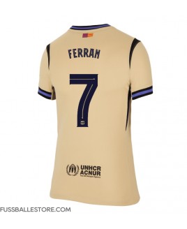 Günstige Barcelona Ferran Torres #7 Auswärtstrikot Damen 2025-26 Kurzarm